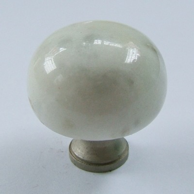 Bianco Carrara (White Stone granite knobs and handles for kitchen cabinet drawer doors) [SC001]